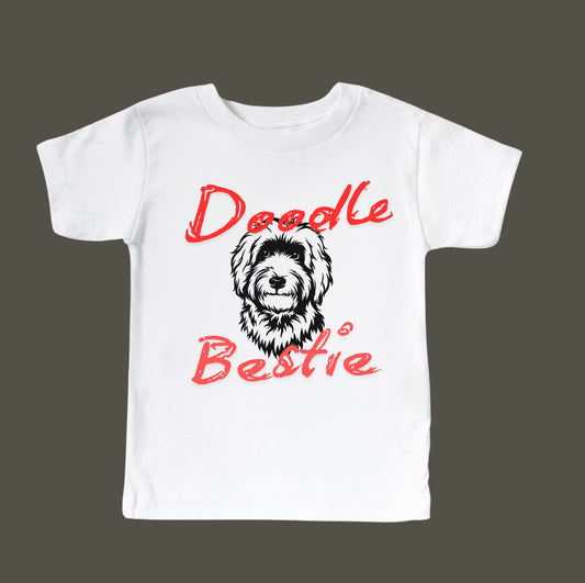 Doodle Bestie - White - Tee